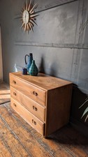 Mid Century Vintage Ercol Windsor Model 412 Light Elm Chest of 3x Drawers