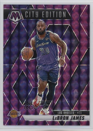 2024-25 Panini Mosaic City Edition Purple Mosaic Prizm 56/99 LeBron James #286