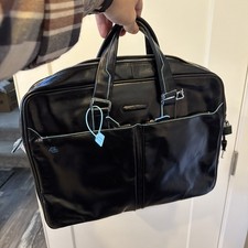 NWOT AUTH PIQUADRO Two Handle Leather Briefca...