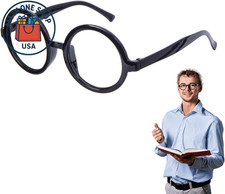 Halloween Black Wizard Glasses, round Glasses Wizard Costume Accessories