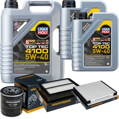 Inspektionspaket Liqui Moly Top Tec 4100 5W-40 7L für KIA Proceed 1.0 T-GDi