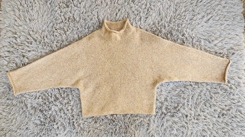 Suéter William Rast Mujer Medio Bronceado Avena Cuello Simulado Recortado Dolman Pullover Foto 3 de 4