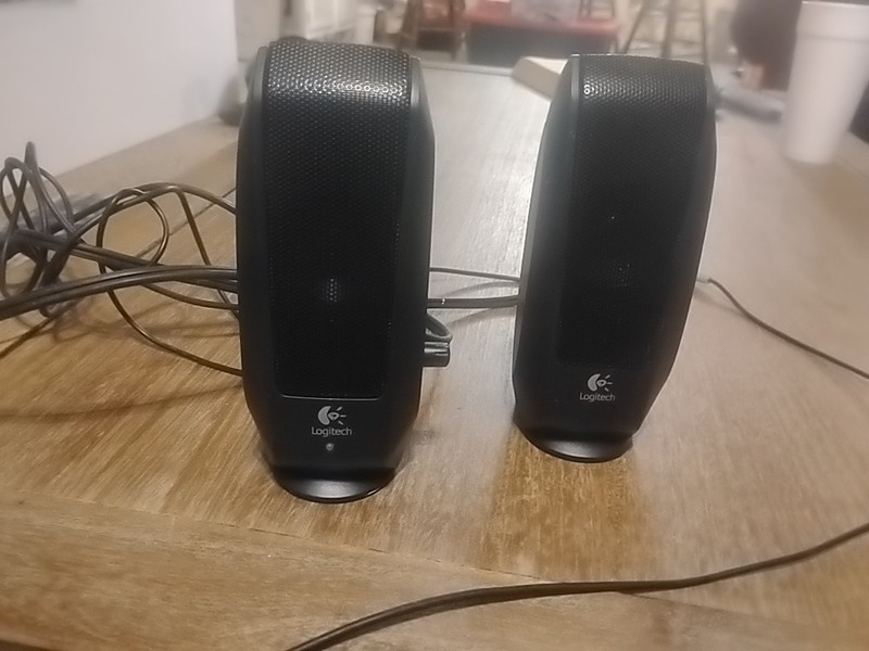Logitech 2.0 Channel Wired Computer Speakers Pair - Black 2 Speaker Set