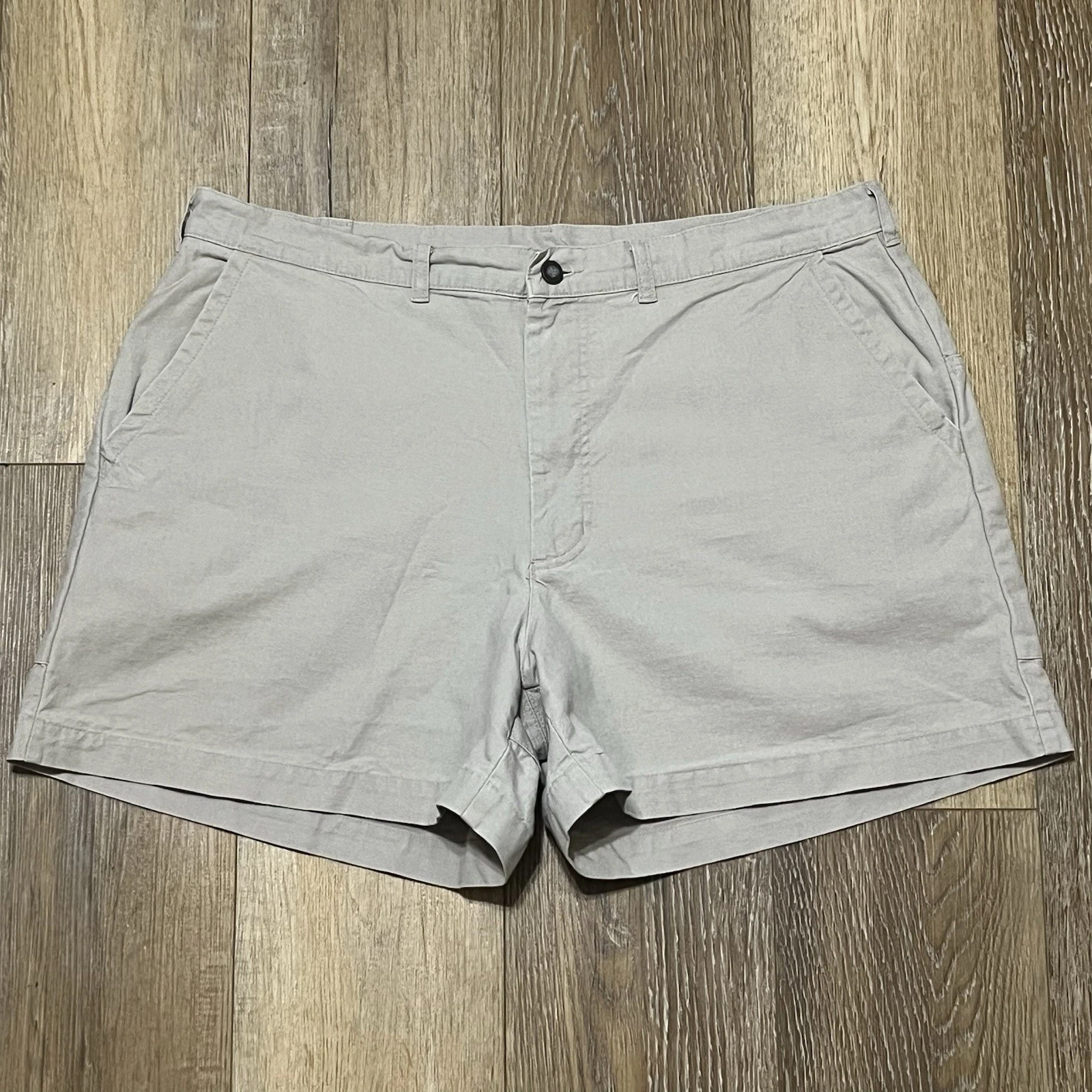 Vtg 90s Patagonia Cotton Canvas Denim Stand Up Shorts Mens 40 5" Beige 57225 EUC