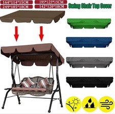 Replacement Canopy For Swing Seat 2/3 Seater + top Sizes Garden Park Cover UK