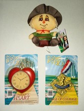 CZARODZIEJ OZ Lot TIN MAN Serce i tchórzliwy lew Odznaka odwagi i STRACH NA WRÓBLE Pluszowy