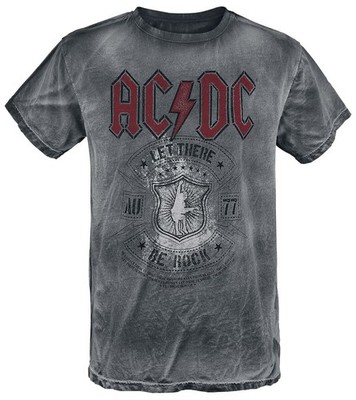 ACDC T-Shirt Herren Let there be Rock grau Band-Merch, Bands