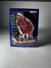 2025 WNBA Panini Prizm BLUE VELOCITY #94 Aaliyah Edwards Washington Mystics