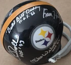 Pittsburgh Steelers Mini Helmet Autographed by 8 Hall of Famers