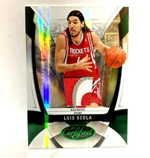 2009-10 Panini Certified Mirror Green /5 Jersey Patch 3 CLR Luis Scola #7 SSP
