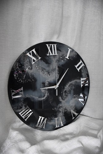 wall clocks decor, 15 Inch, Epoxy Rusin Clock, Decor, House, Wall, Wood,Handmade - Picture 2 of 11