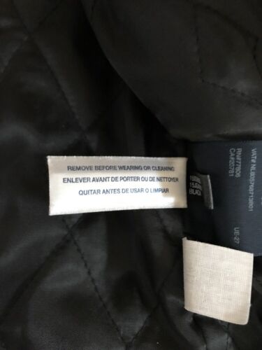 TOMMY HILFIGER MENS BLACK WOOL BLEND ZIPPERED COAT SIZE M - SLIP IN POCKETS - Picture 8 of 12