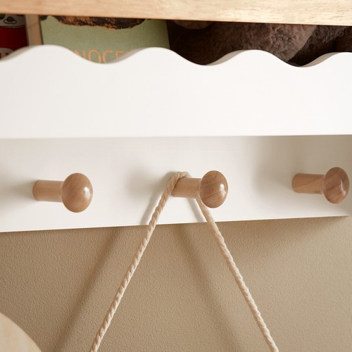 SoBuy Kindergarderobe mit Ablage Kinderregal Bücherregal Wandregal Weiß KMB78-W - Bild 8 von 8