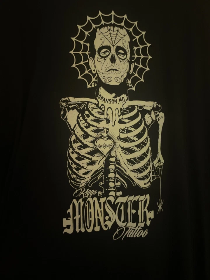 MONSTER INK T Shirt XXL  Scum of the earth band Zombie Spider - Image 2 of 2