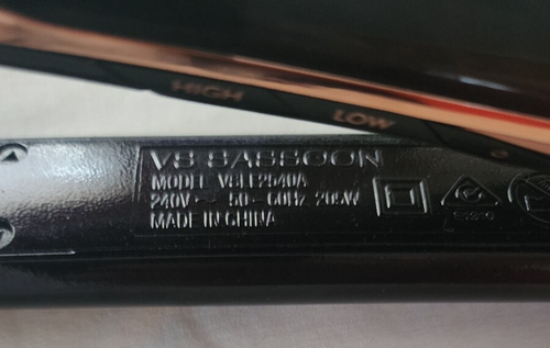 Vidal Sassoon Ceramic Technology Hair Straighteners Black with Gold Trim 30cm - Picture 6 of 7