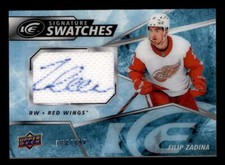 FILIP ZADINA 2019/20 UD ICE SIGNATURE SWATCHES JERSEY AUTO #004/150 BF7199