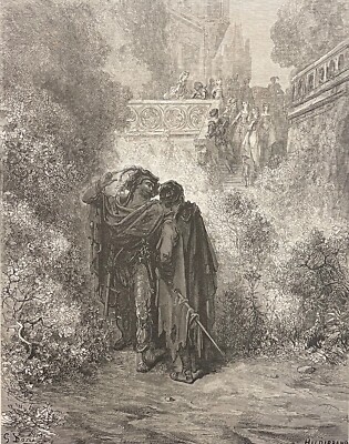 Der Fuchs Und Die Trauben Gustave Doré Xylographie Fabel Von La Fontaine 1868