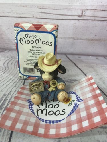 Mary's Moo Moos PRIME CHOICE Award Winning Cowboy Cow Judge Figurine (2 - Picture 1 of 1