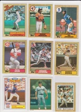 1987 Topps Baseball you pick base stars RC rookie insert Hall of Famers NM