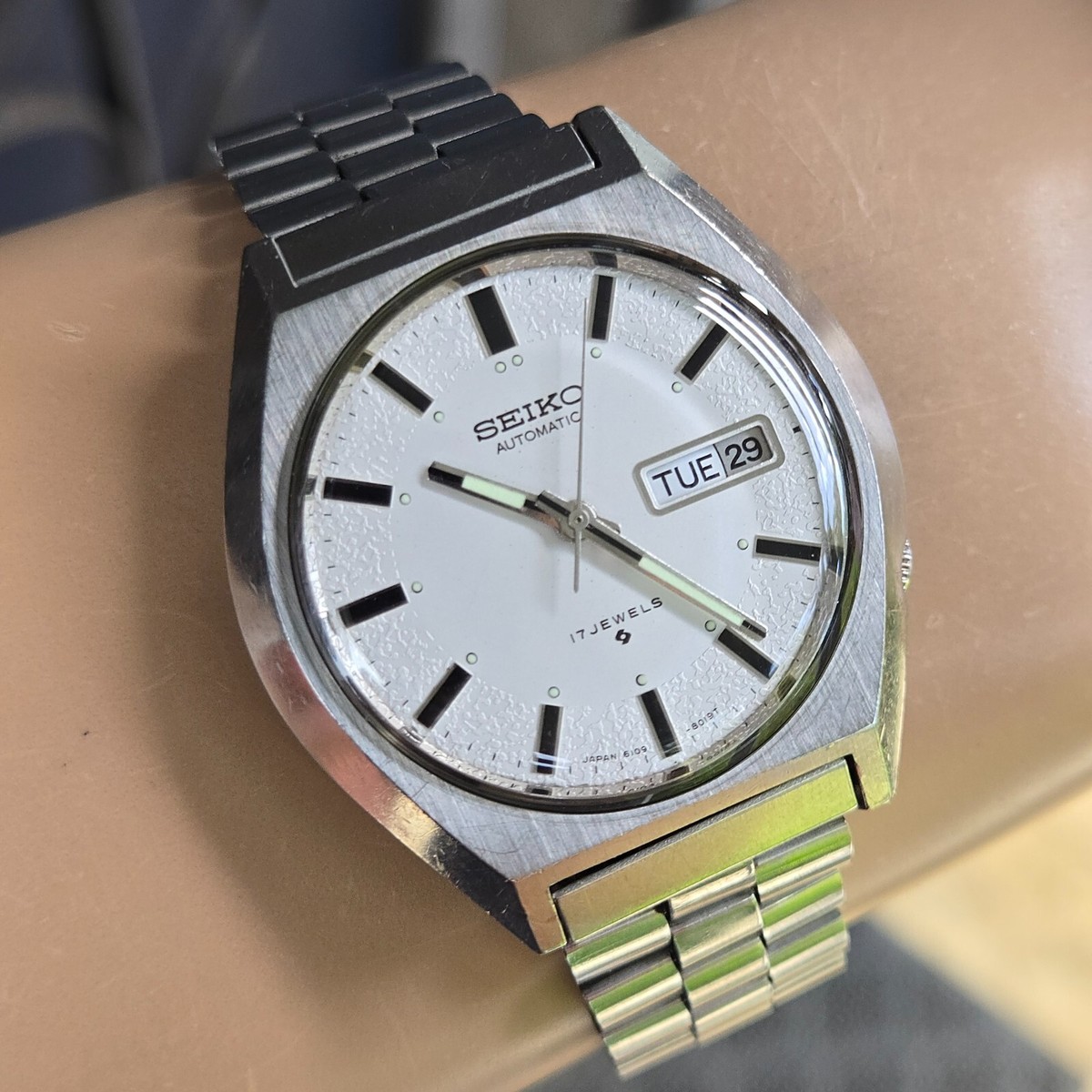 Vintage SEIKO men's automatic watch 6109-8019-B day/date Vintage SEIKO men's automatic watch 6109-8019-B day/date