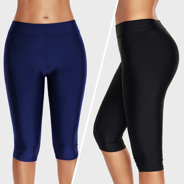 womens long leg swim shorts