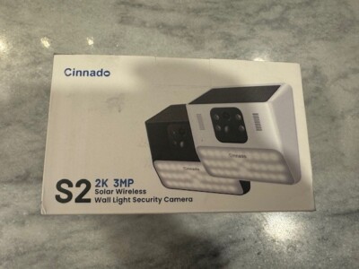 Cinnado Outdoor Camera Wireless-2K Solar Wall Light Cameras for Home Security