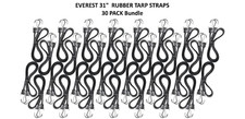 30pc 31in Rubber Tarp Straps with S-Hooks