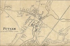 Putnam Quinebaug River East Putnam CT 1869 Maps with Homeowners Names Shown