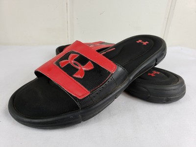 under armour red slides