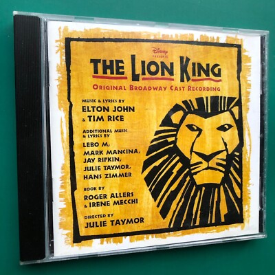 Elton John LION KING Broadway Cast Soundtrack CD Mancina Hans Zimmer BLUE SPINE