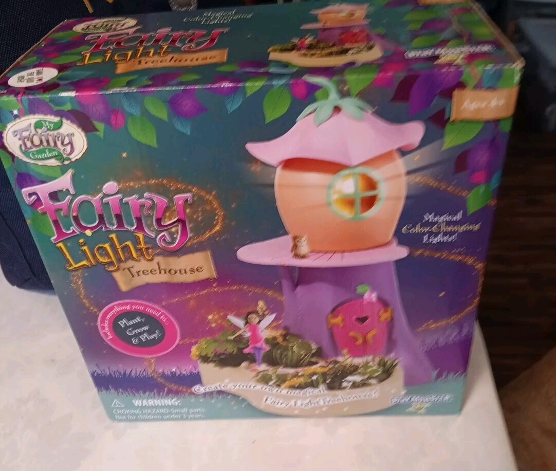 My Fairy Garden Light Treehouse Playset w/Color Changing Light New Unopened  Box