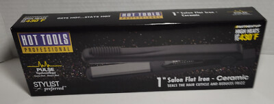 Hot Tools Professional 1'' Flat Iron Ceramic Pulse Technology 430°F NEW