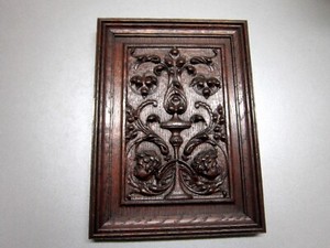 Boiserie Sculptée Du 17ème Siècle - Bas-relief Samson Détruisant Le Temple - Original