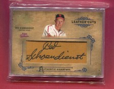 RED SCHOEDIENST ST. LOUIS CARDINALS 2004 LEATHER & LUMBER CUTS AUTOGRAPH 187/224