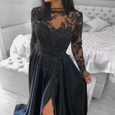 chinese dress ladies San Marino Embellished Side Split Maxi Dress in Black main image 0