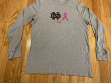 University of Notre Dame breast cancer awareness Longsleeve Shirt Men’s Medium