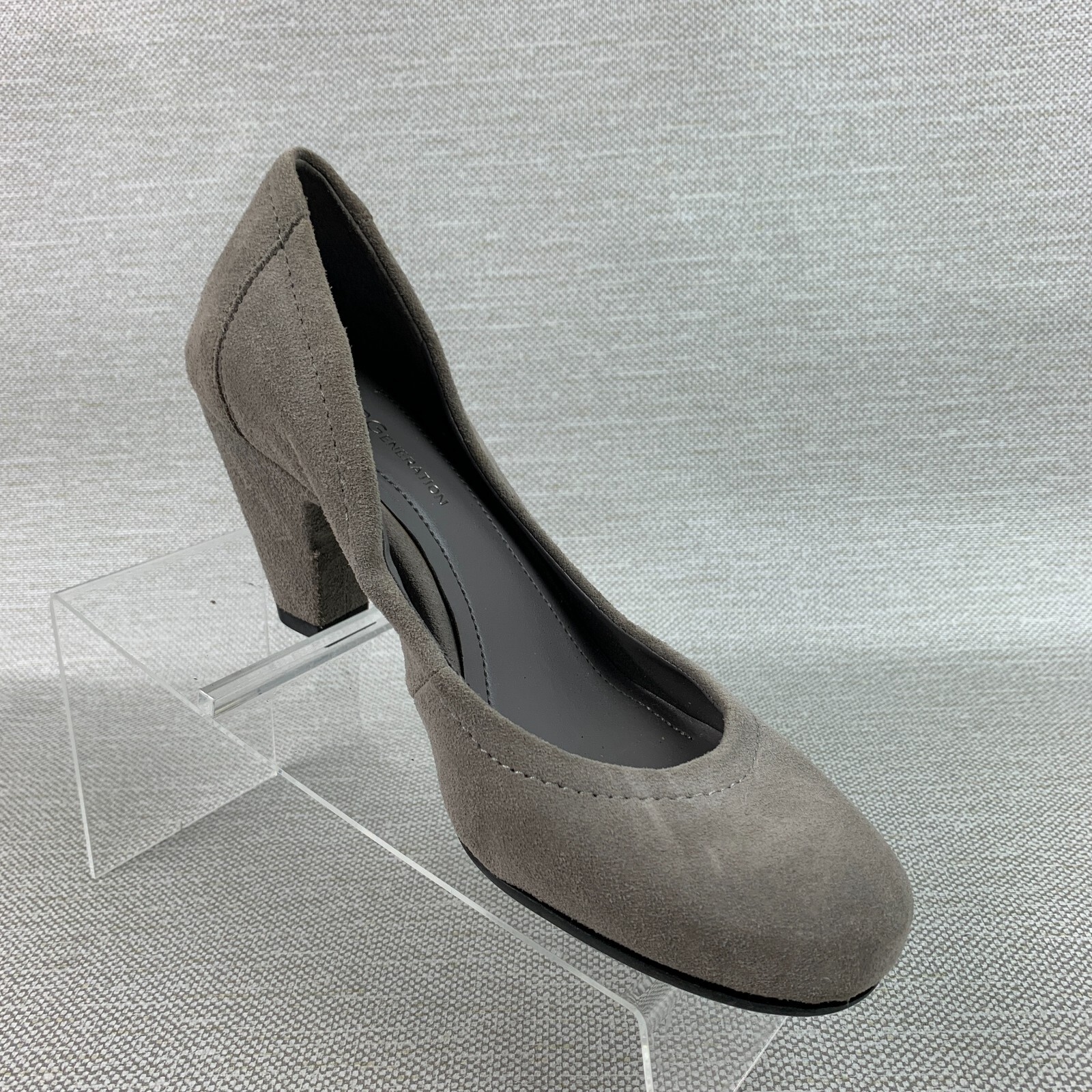 BCBGeneration Pumps Gray Leather Suede Round Toe … - image 2