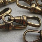 1 Vtg Swivel Clip. Dark Gold/ Bronze. Pocket Watch Chain End Clasp/ Dog Clip. — photo 3