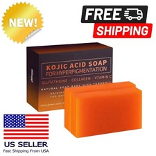 2 Pack Dark Spot Remover Soap Bars with Vitamin C, Retinol, Collagen Kojic