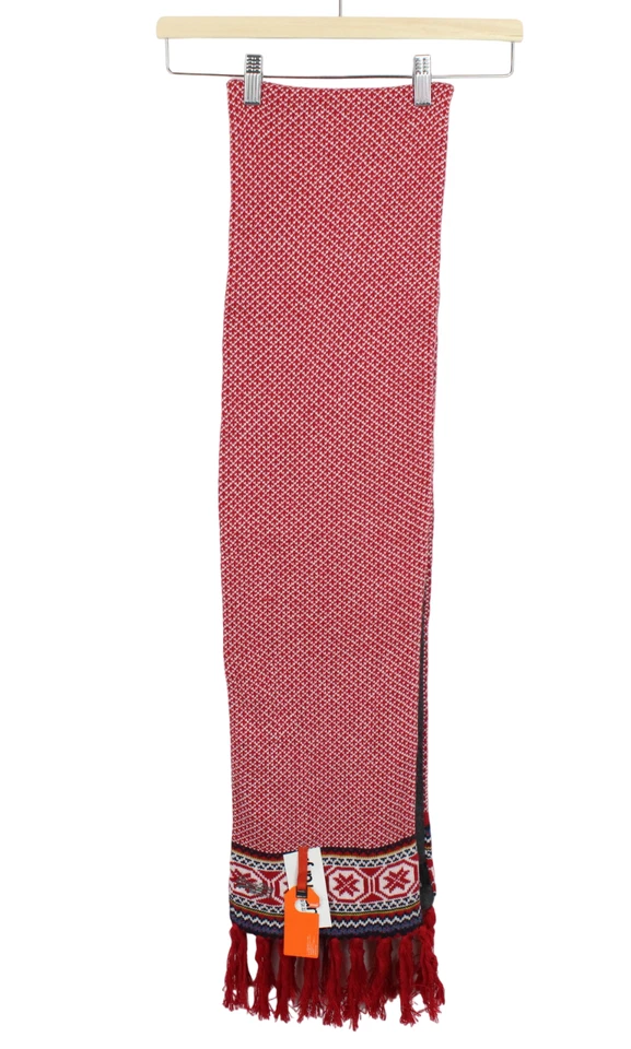 Cachecol longo nórdico Superdry masculino tamanho único lã padrão mistura angorá lã - Imagem 2 de 4