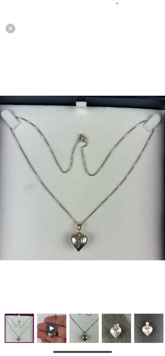 Puffy Heart Pendant In Retro Costume Necklaces & Pendants for sale