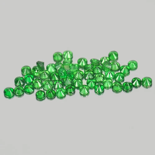 Tsavorite Garnet 1.18 Ct. 50 Pcs. Round Diamond Cut 1.6 Mm. Natural Gemstones - Image 3 of 4