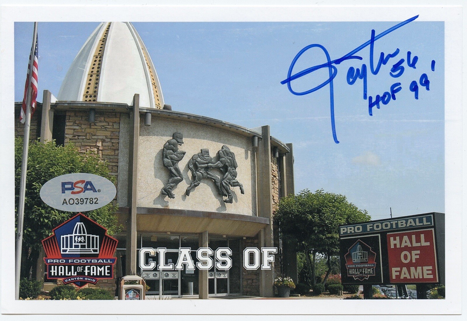 Lawrence Taylor Autographed Signed LT Pro Football HOF 5x7 Postcard Psa/Dna Coa 