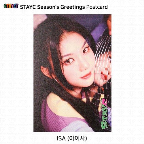 StayC 2023 photo de salutations de saison carte postale porte-clés ruban adhésif masque KPOP K-POP - Photo 24/67