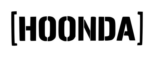 Hoonda Decal #1 1.5"x5.75" Choose Color - Imagen 1 de 2