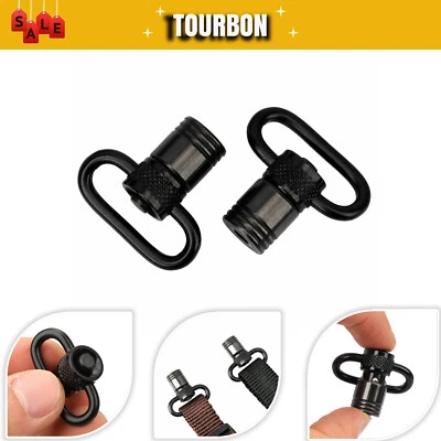 TOURBON 2 Stück Schrotflinten-/Gewehrriemen-Drehgelenke Schnellverschluss Clip