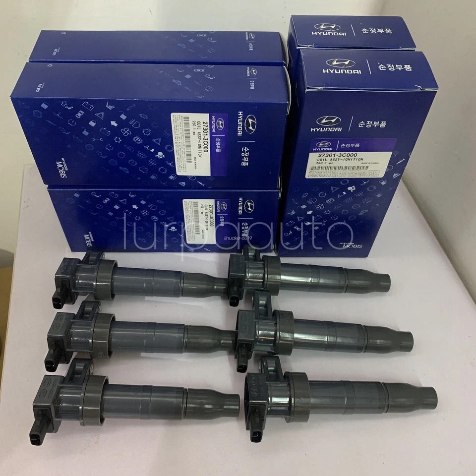 6PCS OEM Genuine Ignition Coil for 06-15 Hyundai Kia 3.3L 3.5L 3.8L 27301-3C000 Foto 2 de 4
