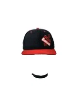 Yupoong Snapback The Classics Canvas Ball Cap Black with Red Brim Rescued