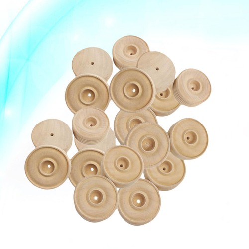 30 Pcs Solid Wood Small Wheels Diy Handmade Crafts Supplies Predrilled Circles - Picture 6 of 12