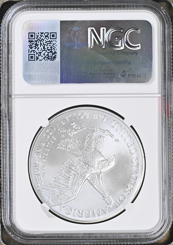 2025 P SILVER EAGLE PRIVY NGC MS70 FIRST 50,000 LIMITED DUAL SIGNATURE